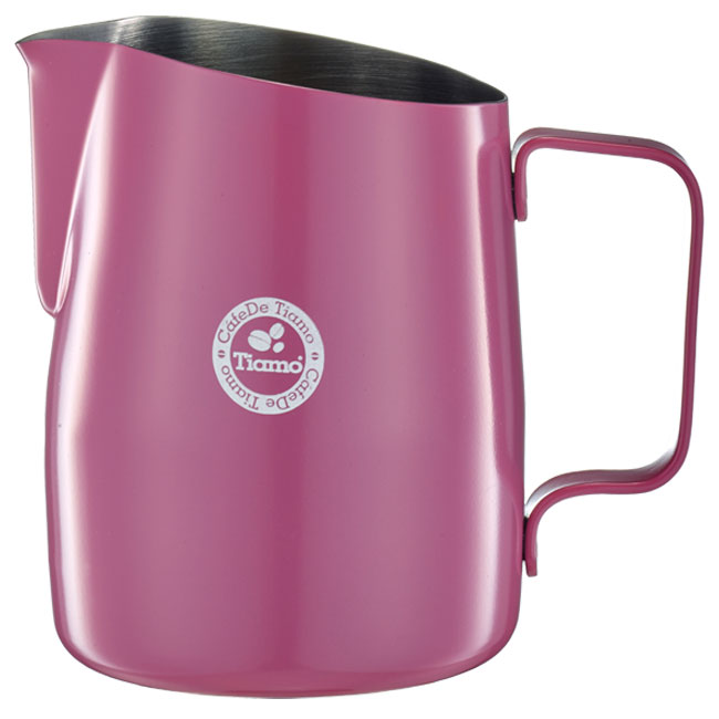 TIAMO 450ml Stainless Steel Milk Jug-Pink