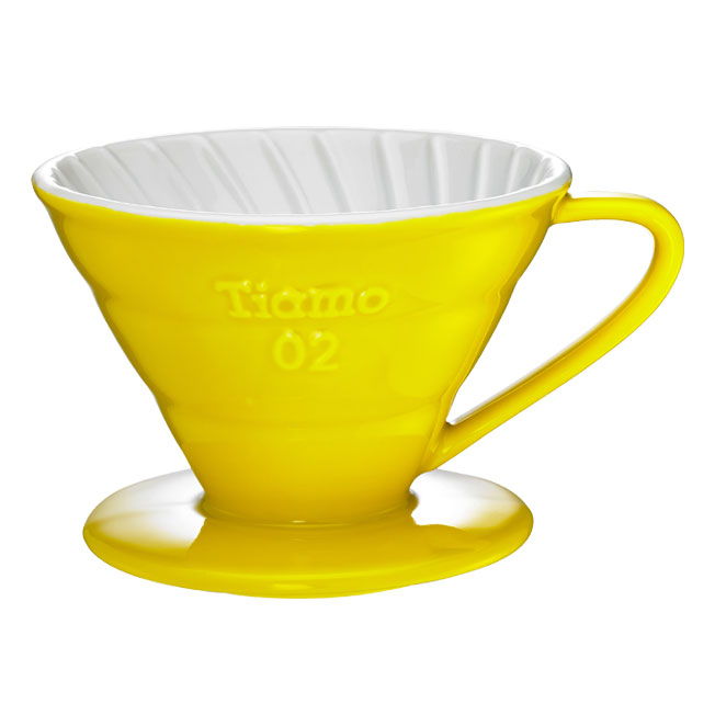 V02 Porcelain Coffee Dripper - Yellow